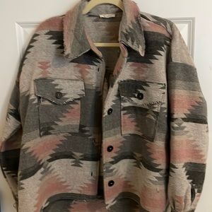 Like new pink and grey weather jacket